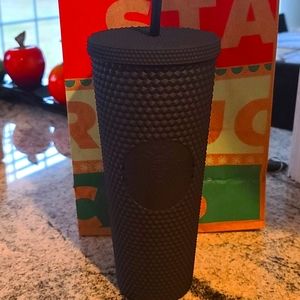 STARBUCKS Black matte studded tumbler